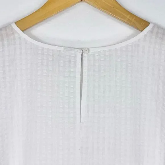 Old Navy Women's Tiered Puff Sleeve Midi Dress XXL White Pockets - Picture 9 of 16